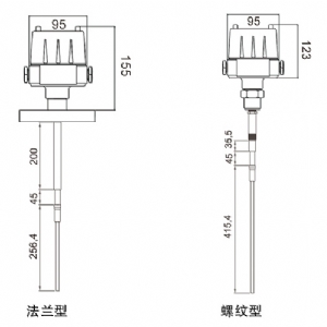 高温型射频导纳料位开关(陶瓷)